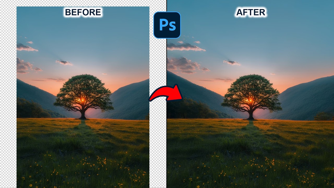 Expand Photos in Photoshop | Content-Aware Shortcut Trick (2026) #RajnikGraphicLab