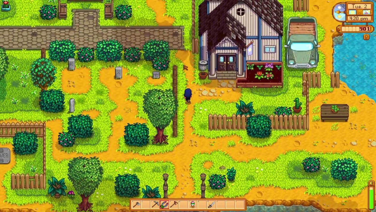 Mystery ending??? Daily Stardew Valley. Day 2 of Summer, Year one