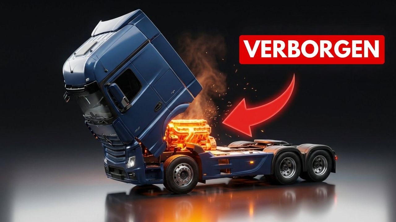 Wozu dient das Kippen der Fahrerkabine eines Lastwagens?