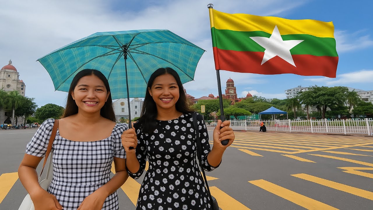 Yangon Walking Tour 🇲🇲: Downtown, Colonial Era Buildings, Central Station & Street Markets