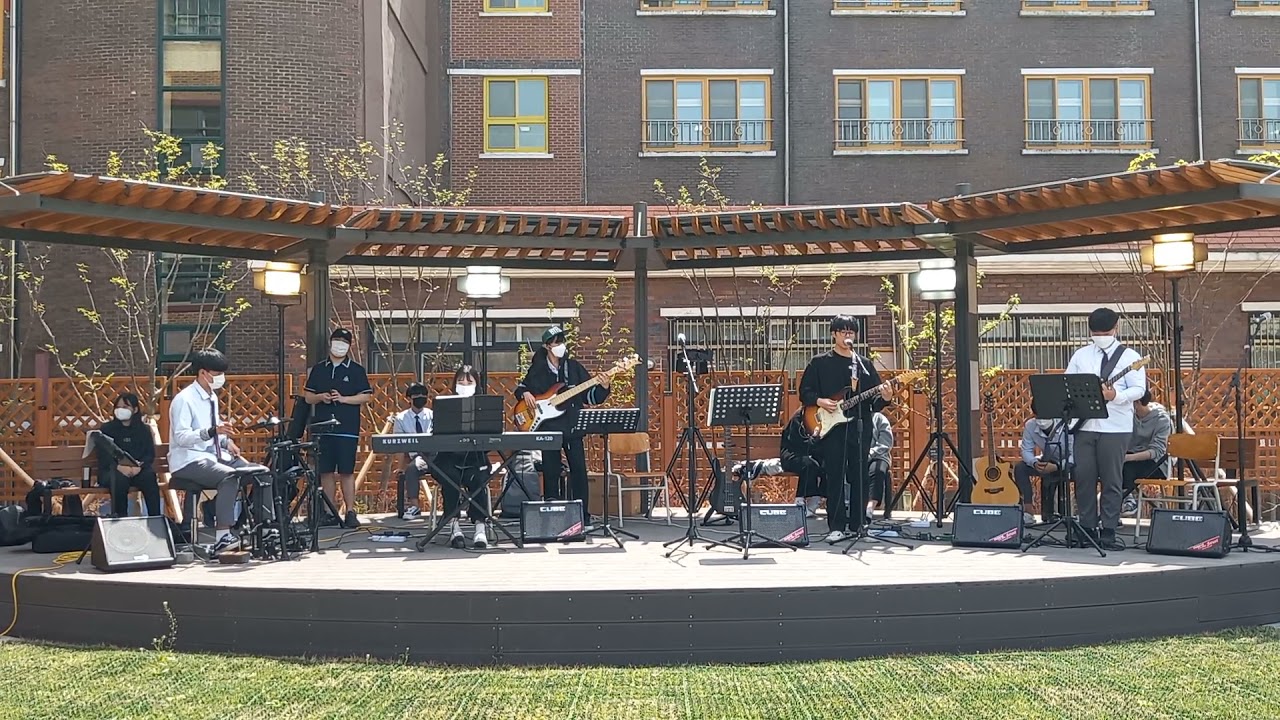 2021/ 4/21 평촌경영고등학교 악동밴드 버스킹 'Everything'-검정치마 cover