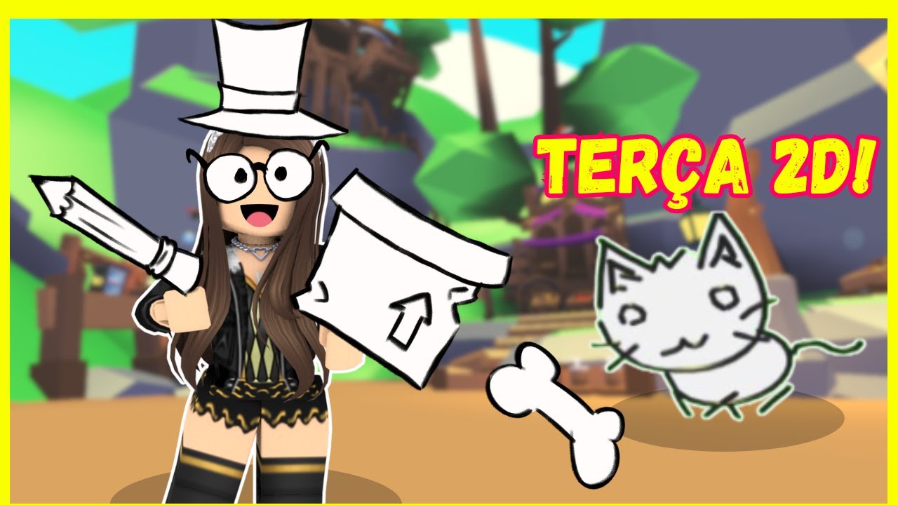 TERÇA 2D: ABRI MUITAS CAIXAS PARA PEGAR O GATINHO 2D NO ADOPT ME E...