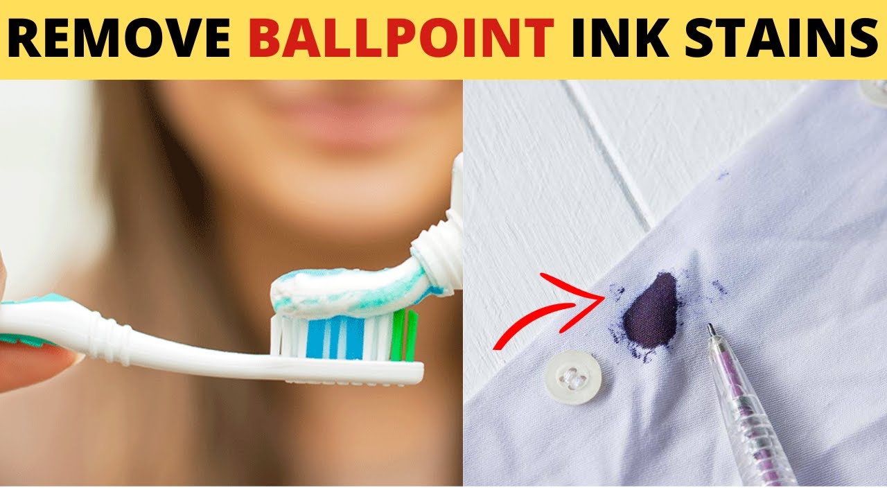 Simple Way to Remove Ballpoint Ink Stains from Clothes with Household items.