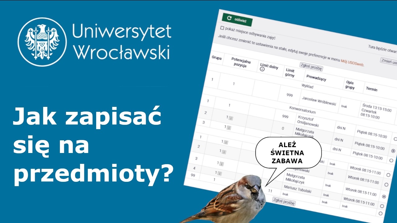 Jak zapisać się na przedmioty na USOSie