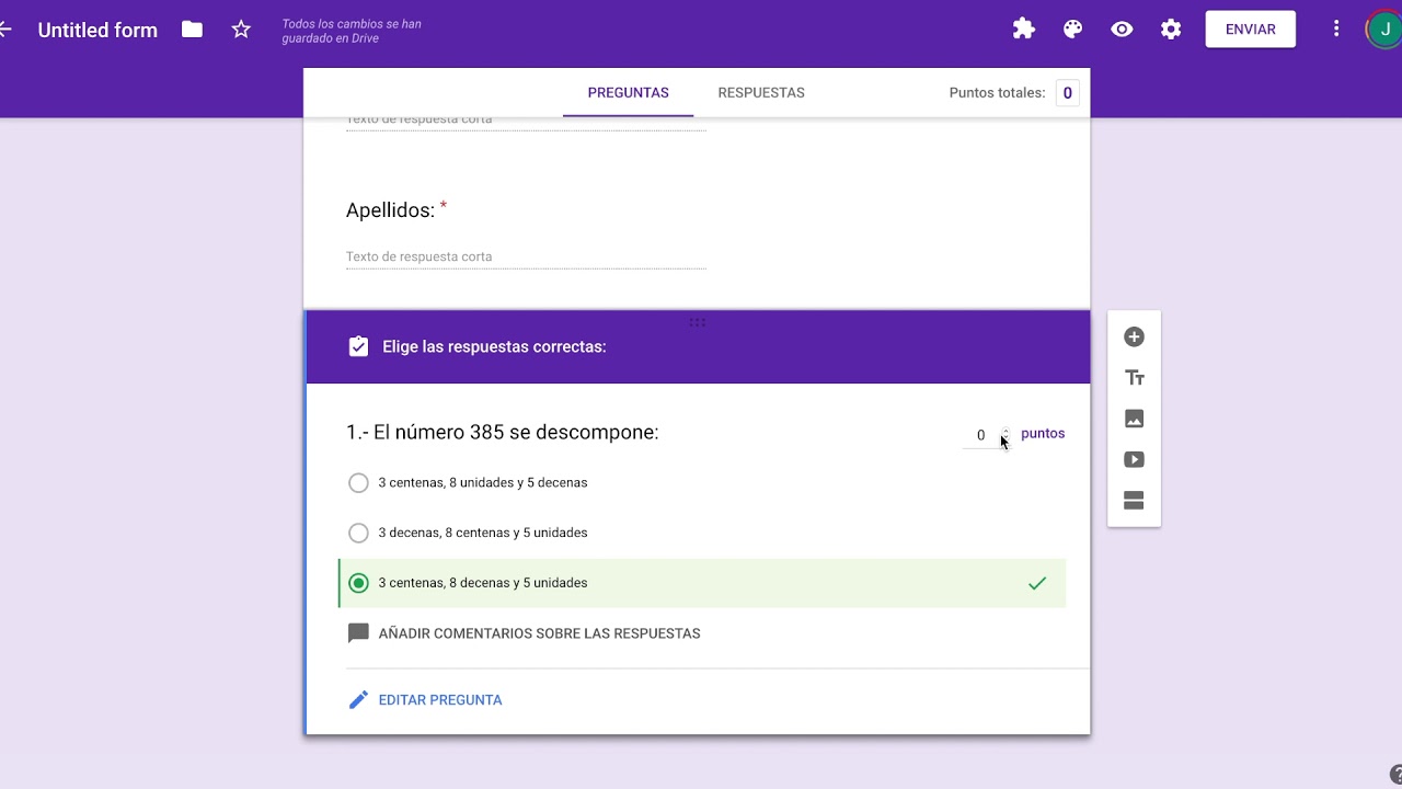 Tutorial   Test de autoevaluación en Google Drive