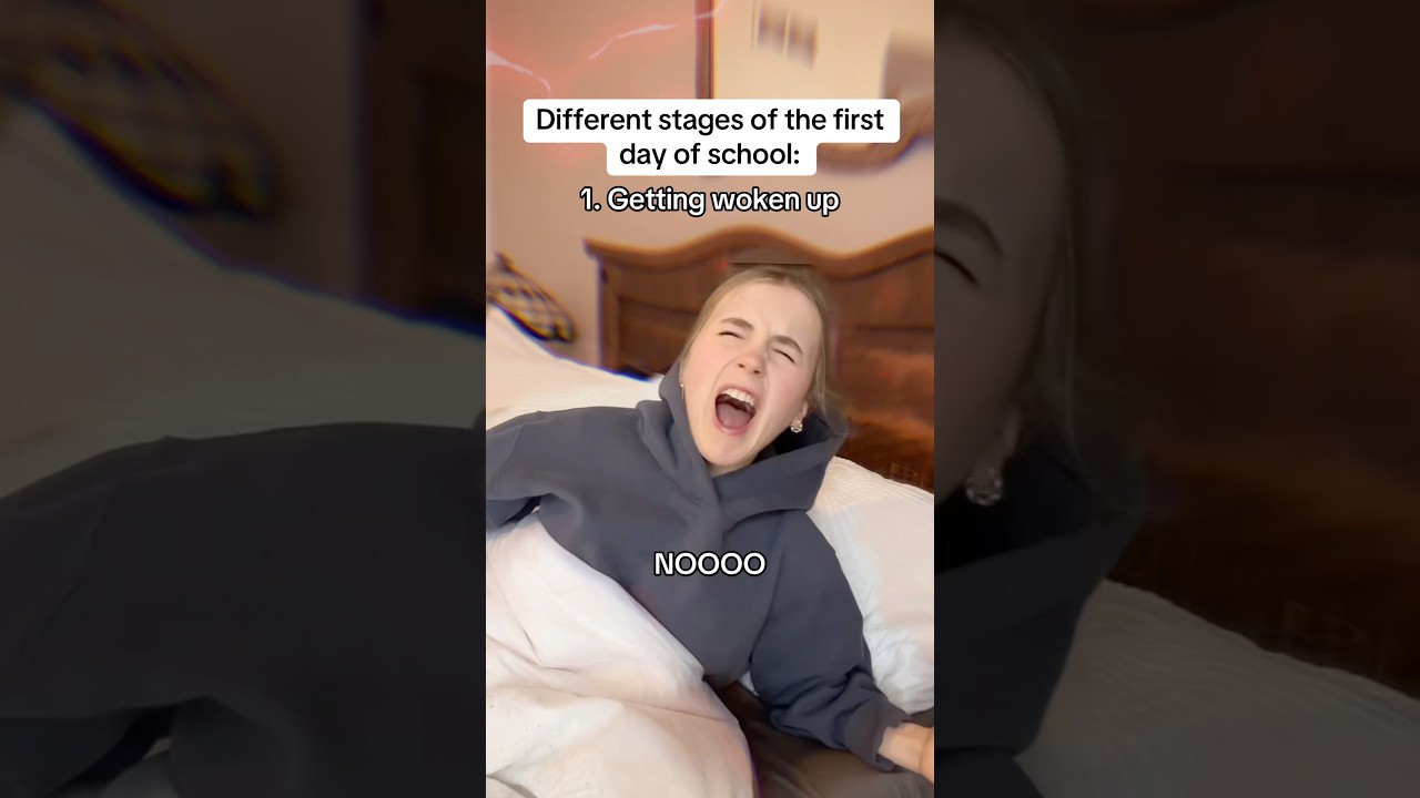 The different stages of the first day of school #pov #comedy #relatable #skit