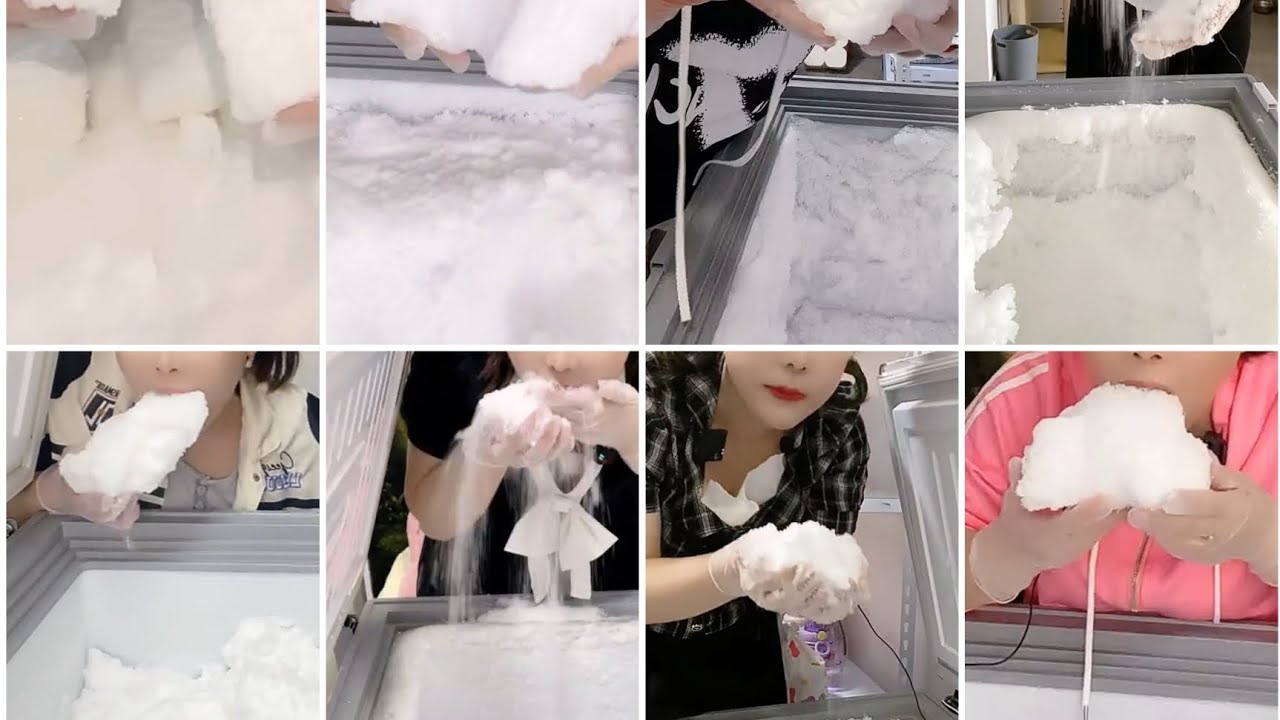 [ONLY BITES]-ICE QUEEN & SUNGIRL | SHAVED ICE | SOFT & SQUEAKY | BIG CHUNKS | WHITE ICE | ICE ASMR