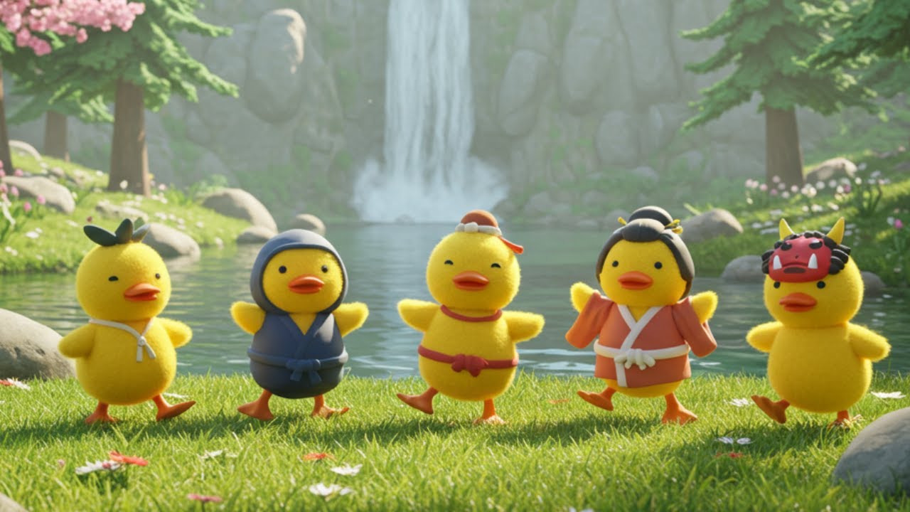 5 Little Ducks Went Swimming One Day | Kids Education Music | Kids Education Video