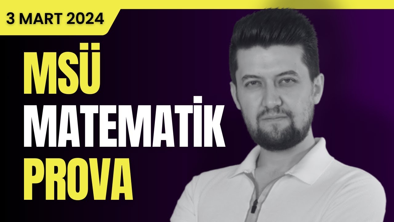 MSÜ 2024 Matematik Provası | Sınavda Gelebilir! 📢 #smlhoca