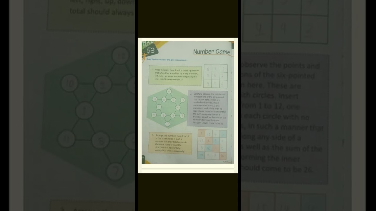 CLASS - VII, G.K. CH-53 " NUMBER GAME " BY PRATIBHA KAPOOR