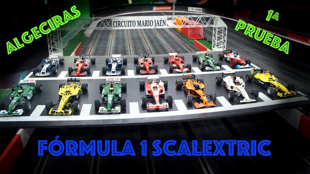 Primera prueba campeonato Fórmula 1 scalextric