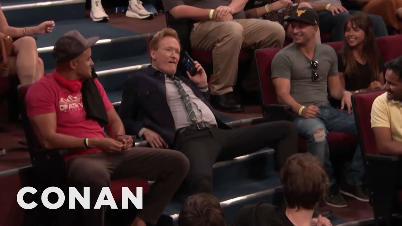 Conan Confiscates An Audience Member's Phone | CONAN on TBS