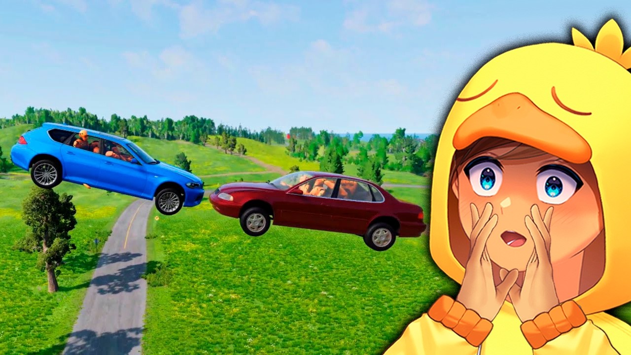 ACIDENTES ESTRANHOS DE CARRO NO BEAMNG DRIVE ( Saito Reage )