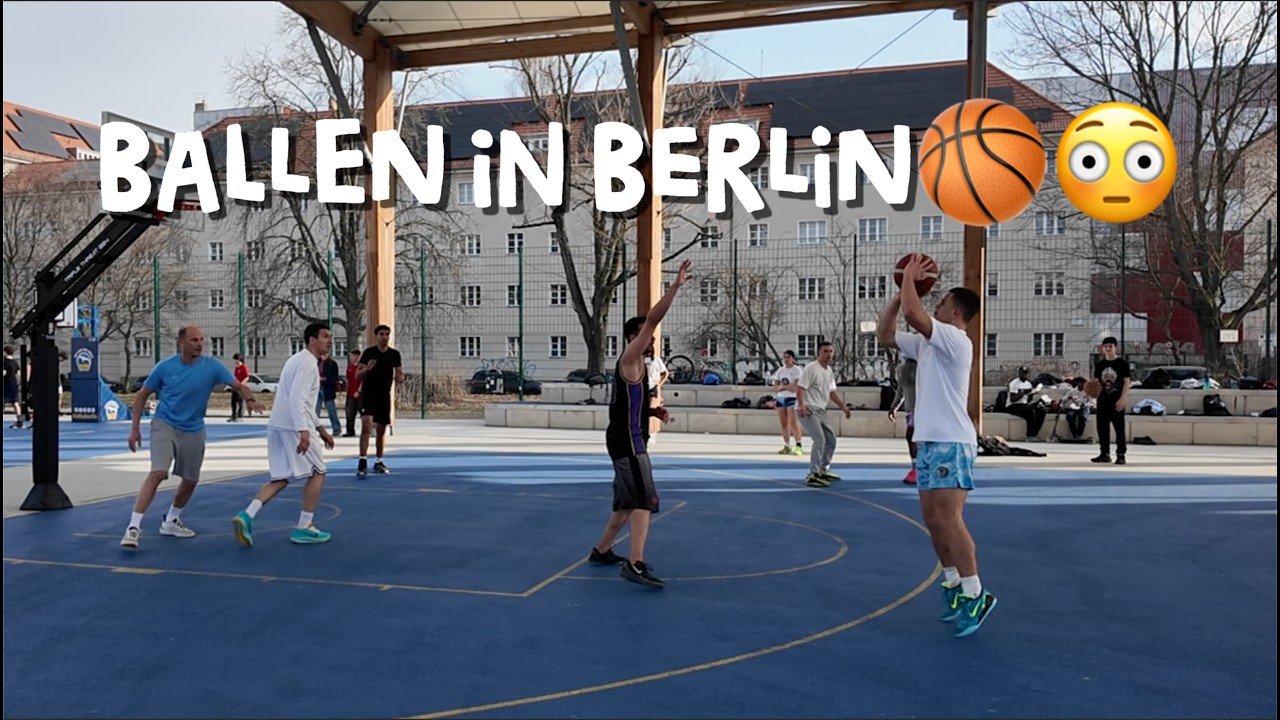 Sandmann spielt Streetball in Berlin 🏀😳 (3 Full Games, mic'd up🎙️)