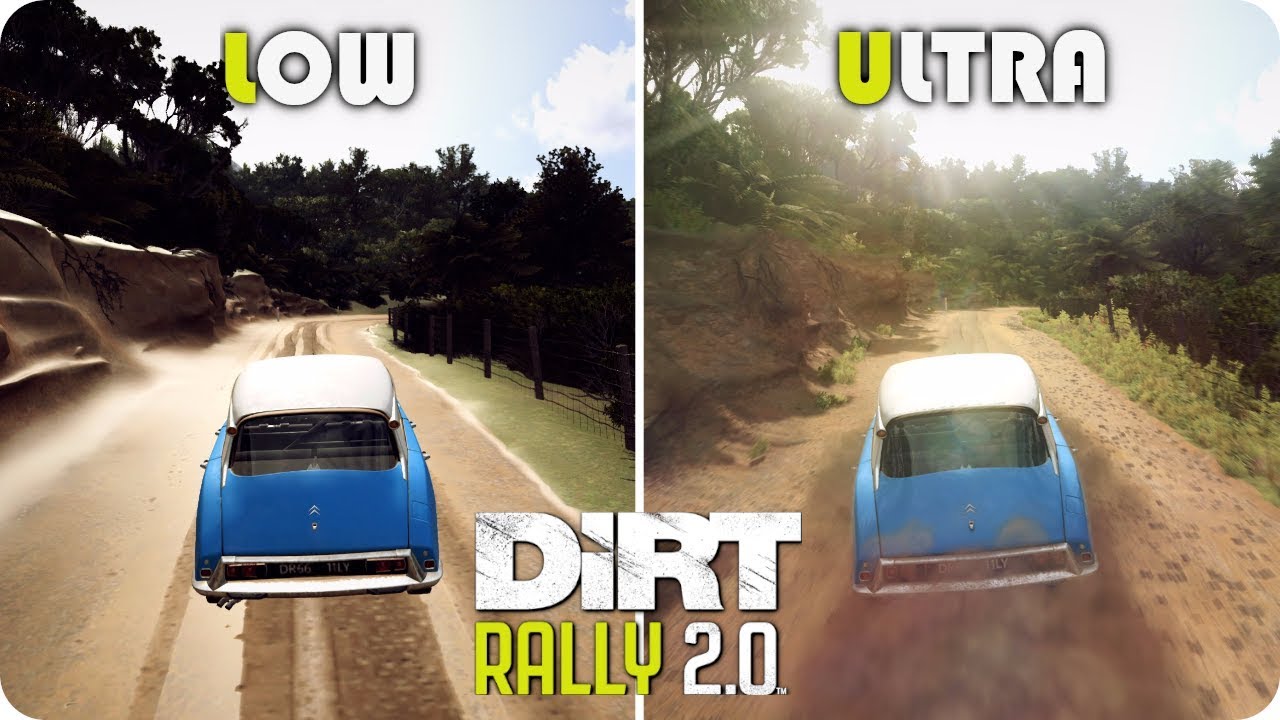 PC Graphics Comparison - DiRT RALLY 2 - Low vs Ultra Settings