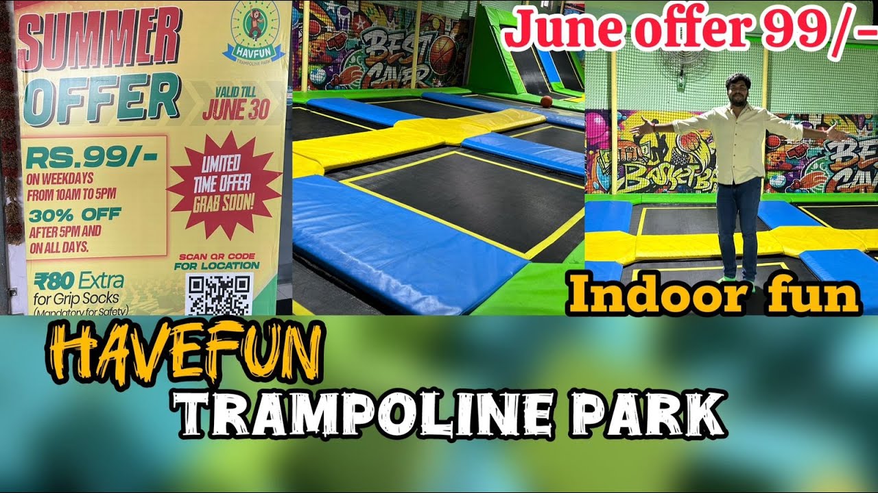 HavFun Trampoline park 🤯 ₹99 TRAMPOLINE PARK  💢⁉️fun pannalama!! in Porur
