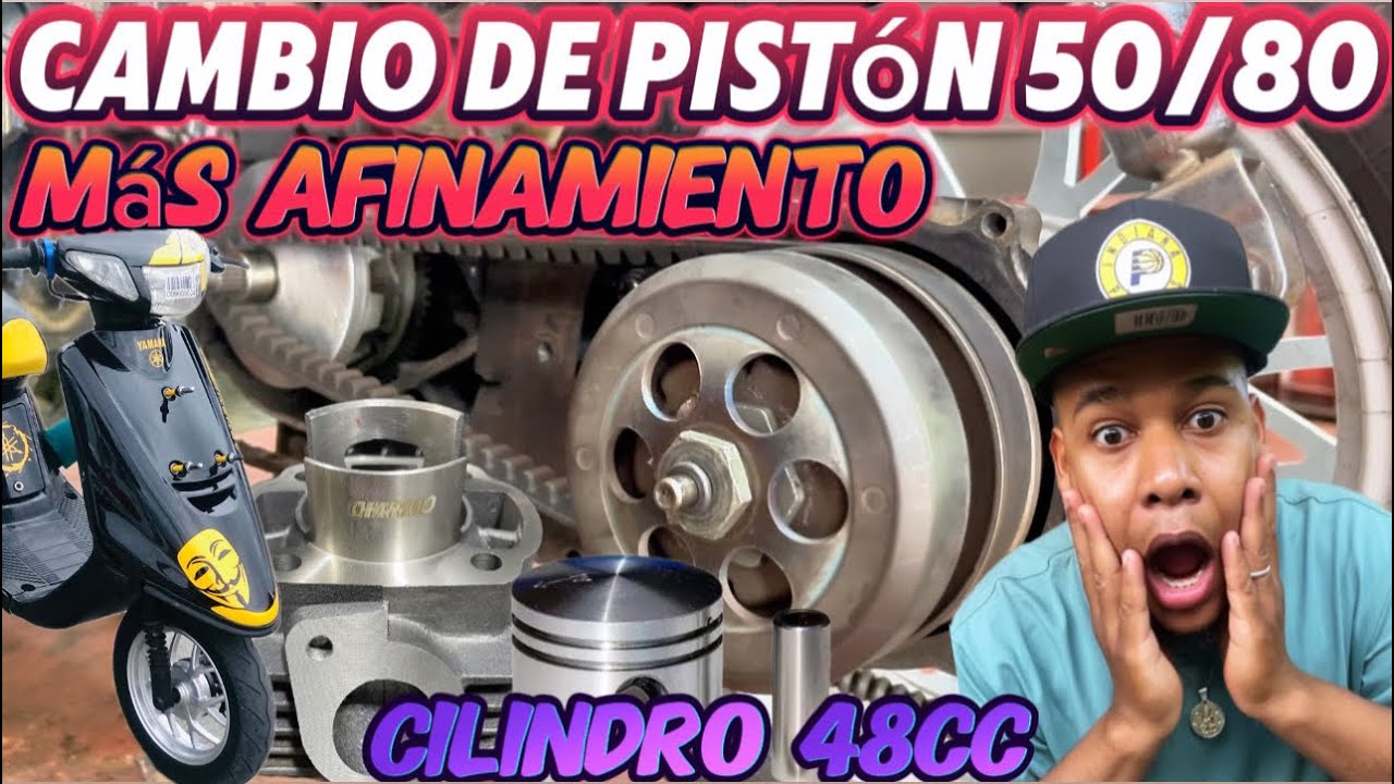 ⚠️AFINAMIENTO DE PASOLA ARTÍSTICA 48cc y CAMBIO DE PISTÓN..🔥😱