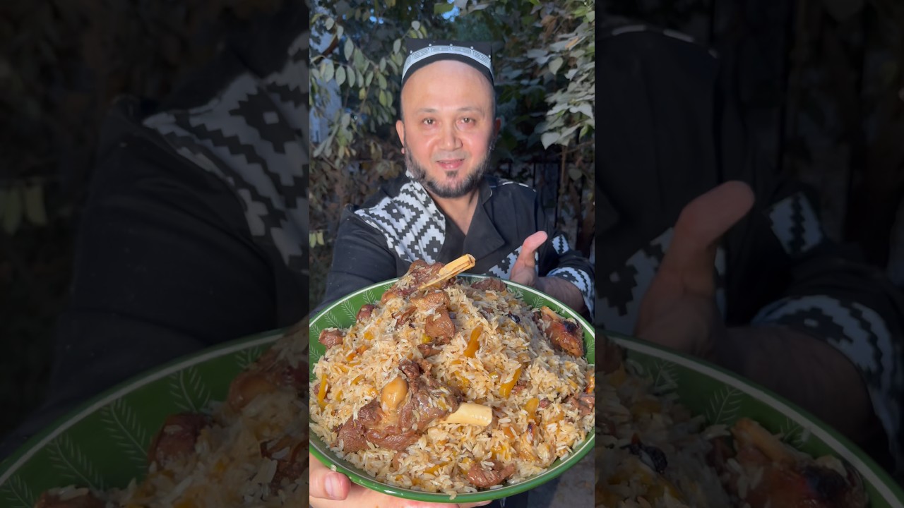 Uzbek chaykhana pilaf #cooking #food #recipe #pilaf #пловузбекский #плов