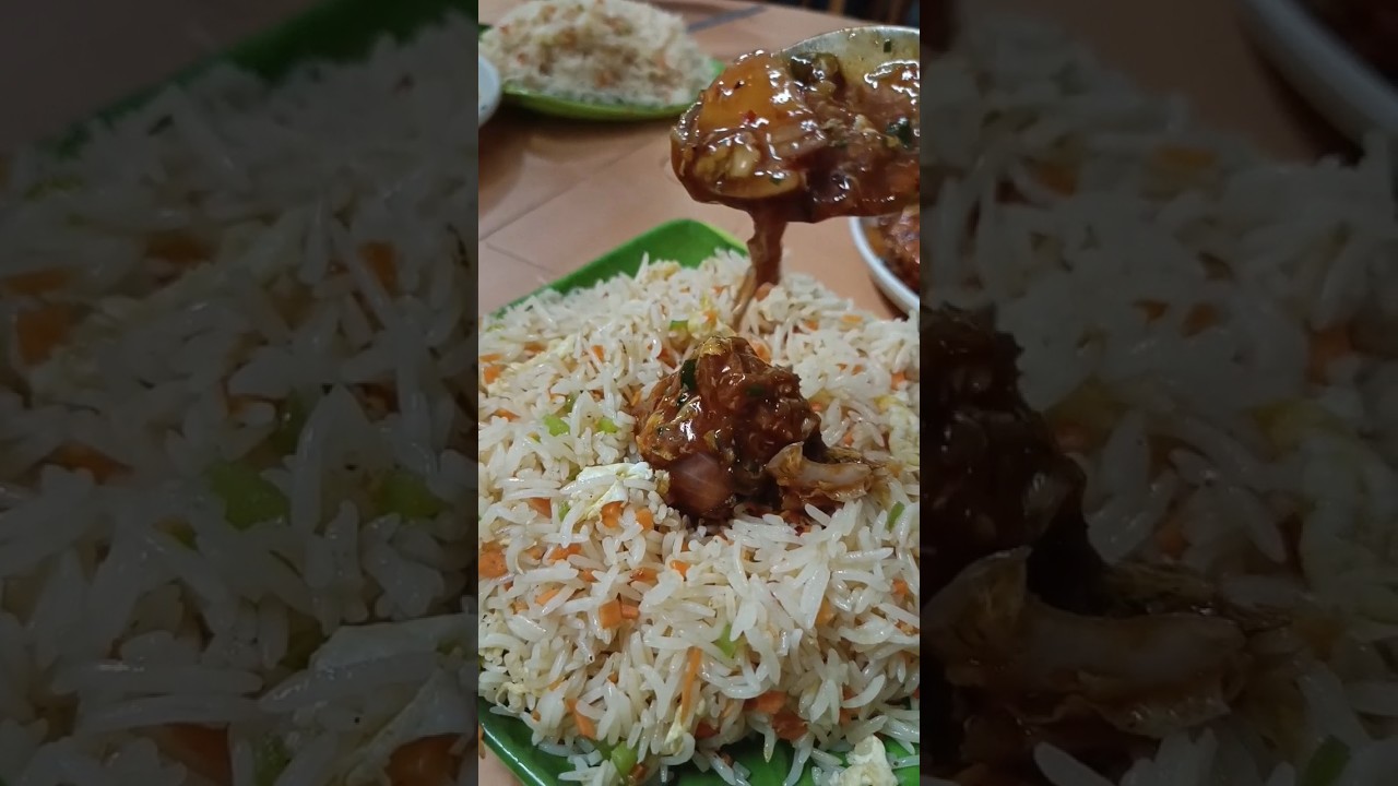 Fried rice + Chicken 65 | Uff 🤤😋 Joma khir 