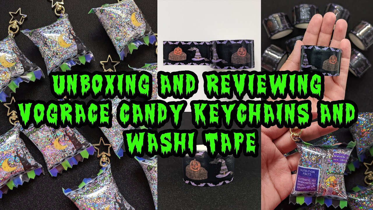 Unboxing and Reviewing VoGraces Candy Keychains and Washi Tape