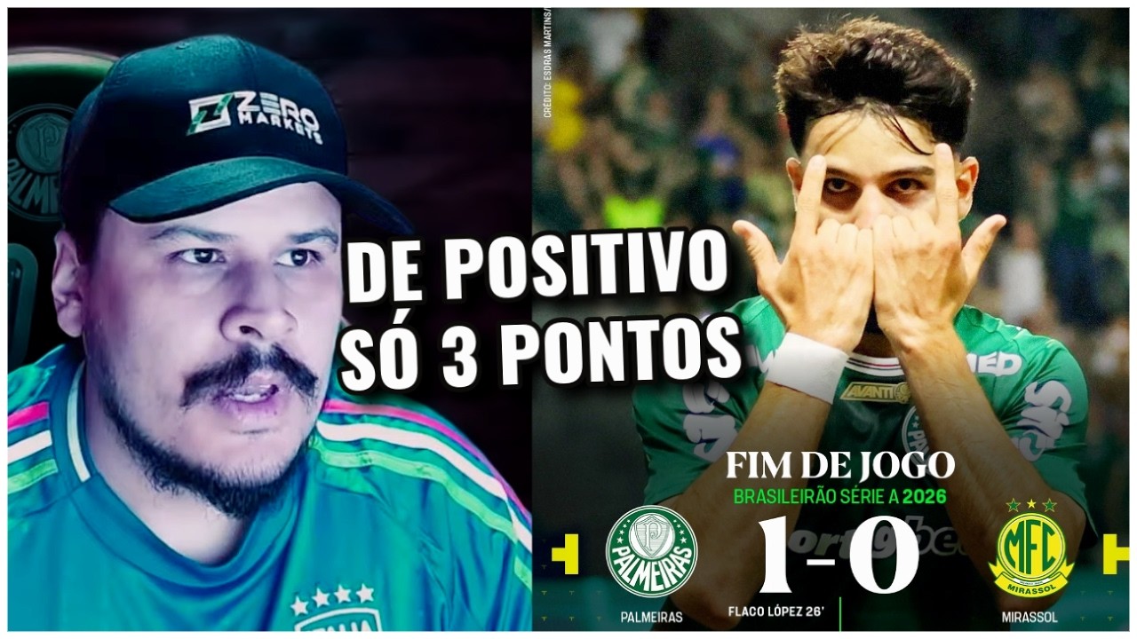 FLACO SALVOU! ANÁLISE DE PALMEIRAS 1 X 0 MIRASSOL | NIOQD Clips