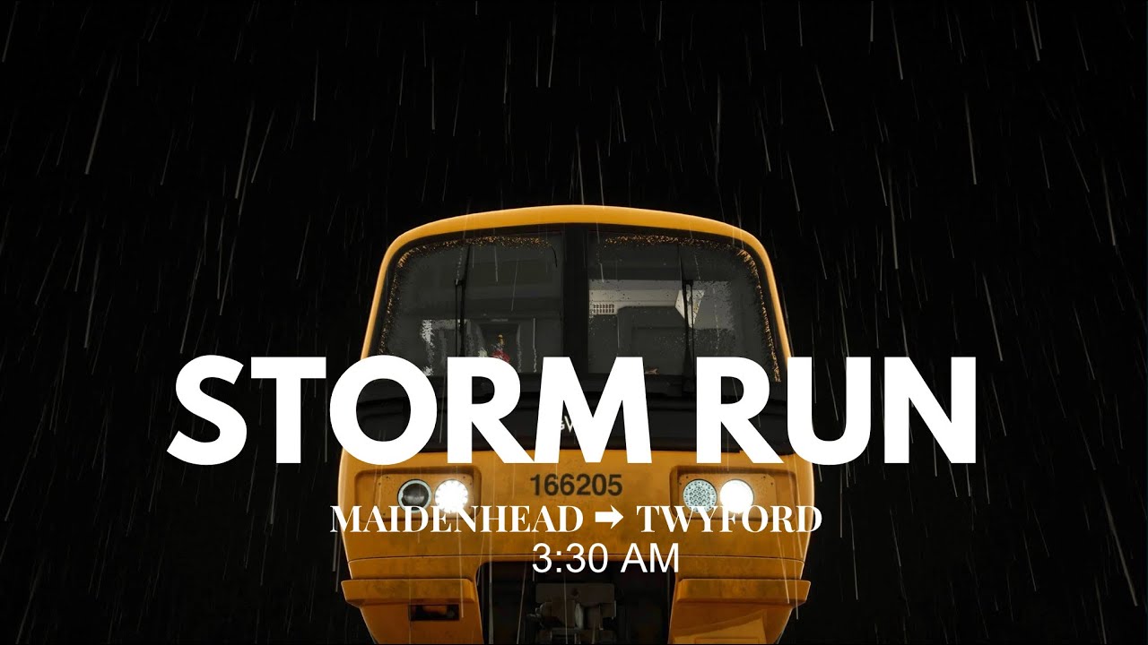 Heavy Storm Custom Trip | Maidenhead ➜ Twyford ➜ Maidenhead | 03:30 AM | Train Sim World 5