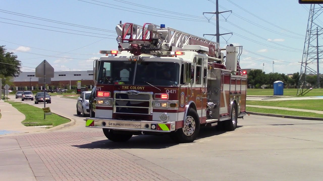 The Colony Fire Dept. Quint 471 responding