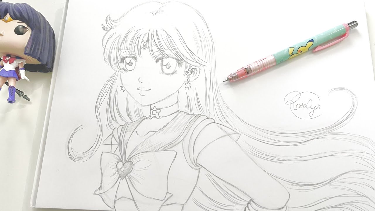 LIVE 🔴 Dessin au crayon : Sailor Mars dédicace à Sandrine et Sarah | Comment dessiner Tuto manga