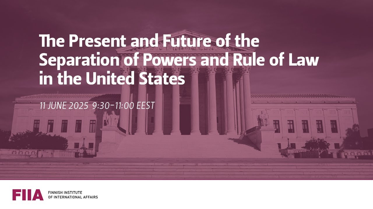 The Present and Future of the Separation of Powers and Rule of Law in the United States