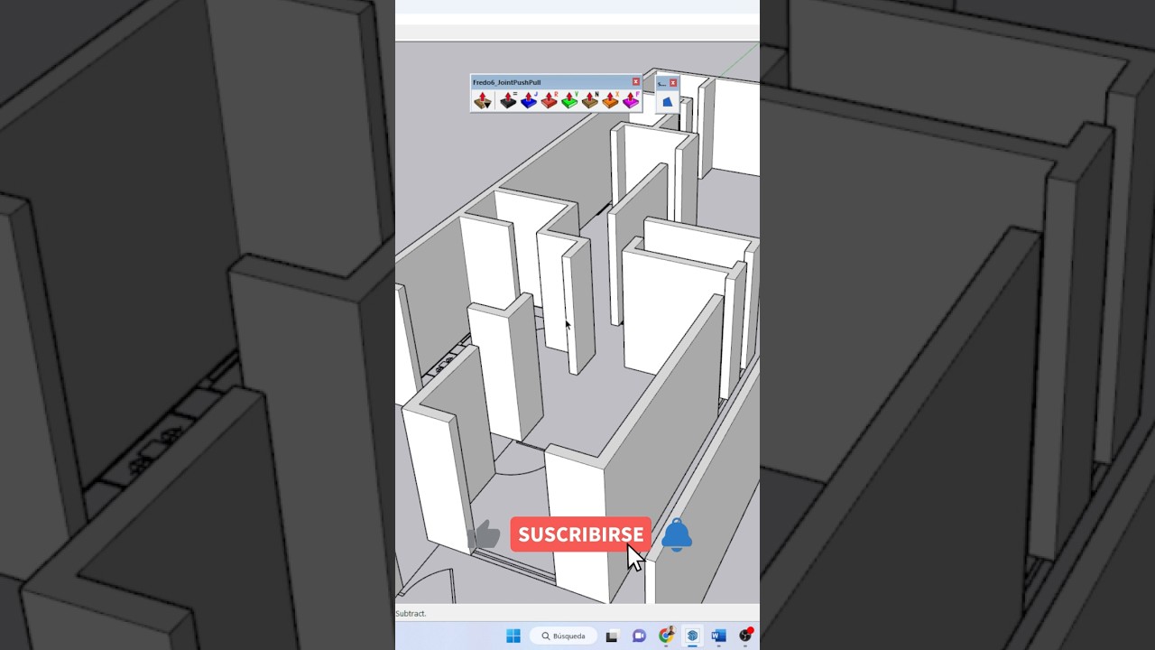 🚀 Crea Muros en SKETCHUP en 10 Segundos !! #sketchup #3d #architecture #sketchuptutorials