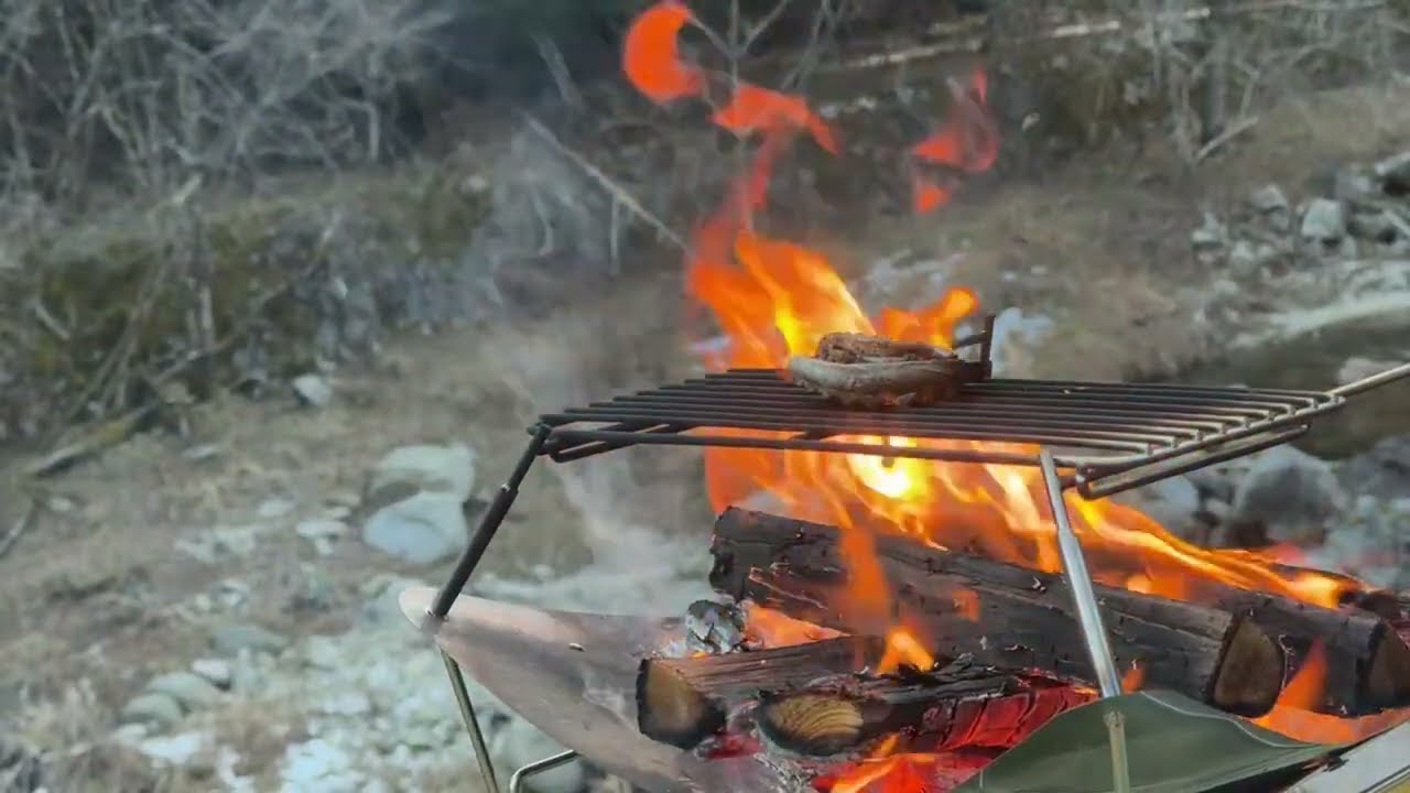 【焚き火】鮑焼きます！(電波悪いかも)