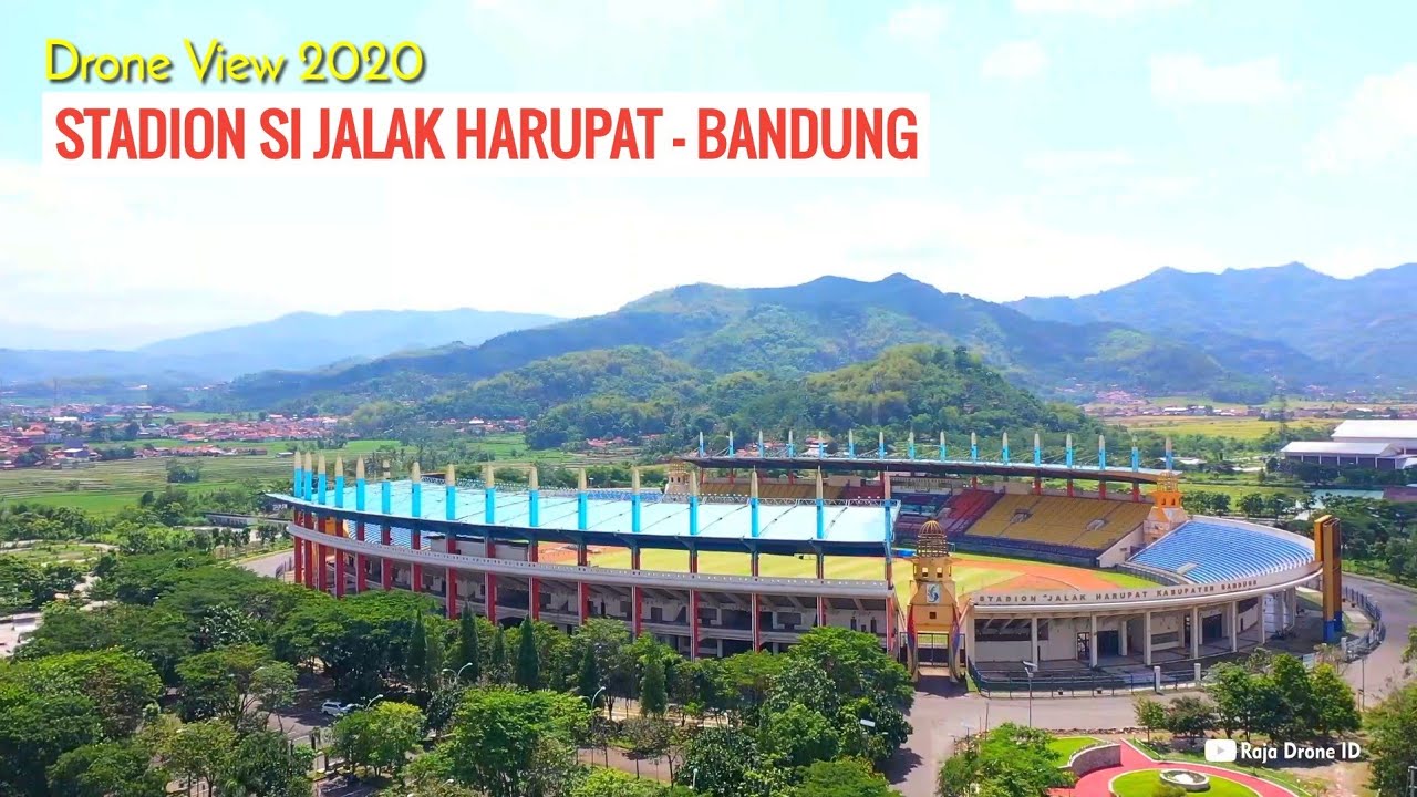 Drone View Stadion Si Jalak Harupat kota Soreang Bandung Jawa Barat