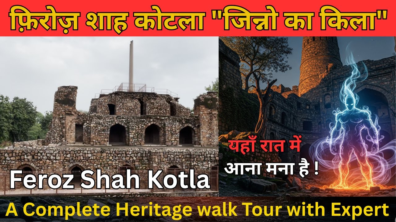 Feroz Shah Kotla - A Complete Heritage Walk | जिन्नो का किला | Ashoka Pillar | फिरोज़शाह कोटला किला