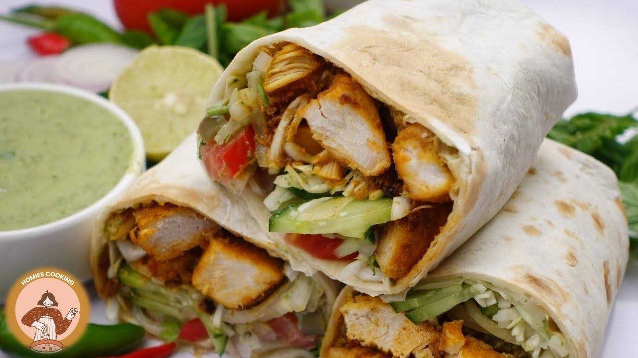 Tandoori Chicken Wrap | Quick And Easy Wrap Recipe By Homies Cooking | Chicken Wrap Recipe