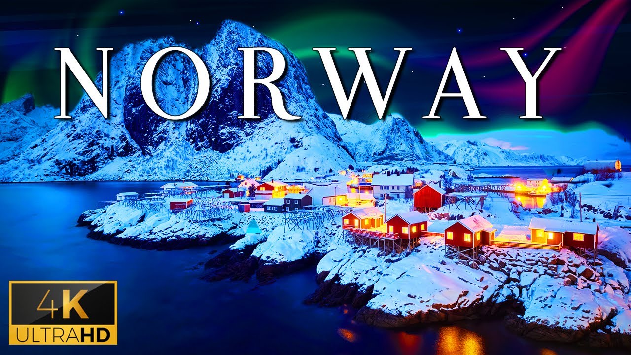 FLYING OVER NORWAY (4K UHD) - Piano Relaxing Music With Stunning Beautiful Nature Video For Your TV