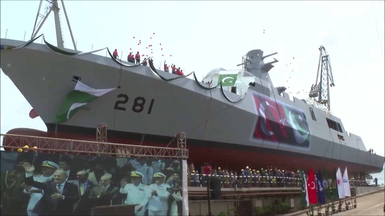 Pakistan MİLGEM Projesi’nin üçüncü gemisi denize indirildi (20 Mayıs 2022)
