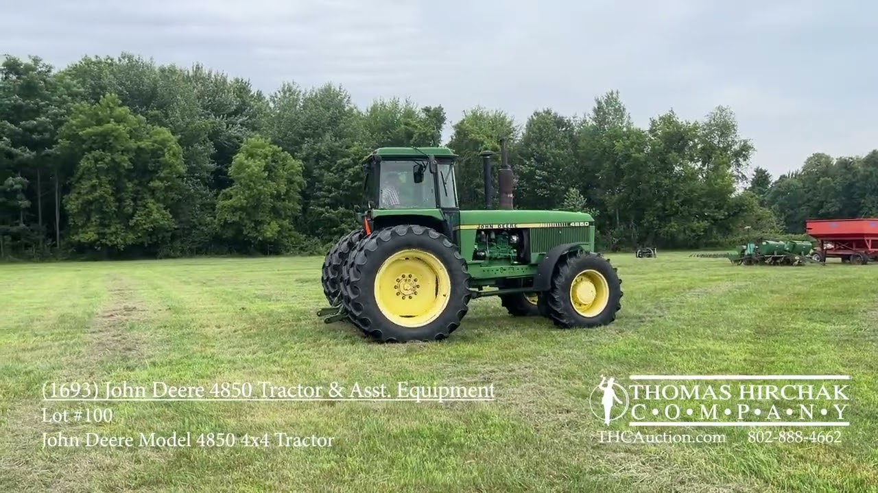 John Deere Model 4850 4x4 Tractor - Up For Auction