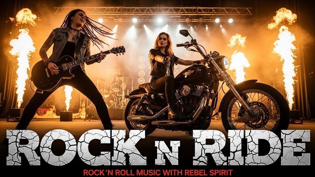 Best Music Rock n Roll 🎶 Rock n Ride 🎸 Rock n Roll Music with Rebel Spirit