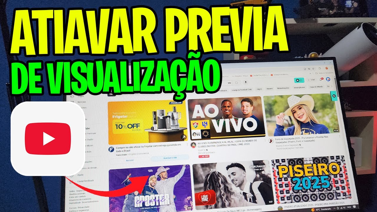 COMO ATIVAR PREVIA DE V&Iacute;DEO NO YOUTUBE