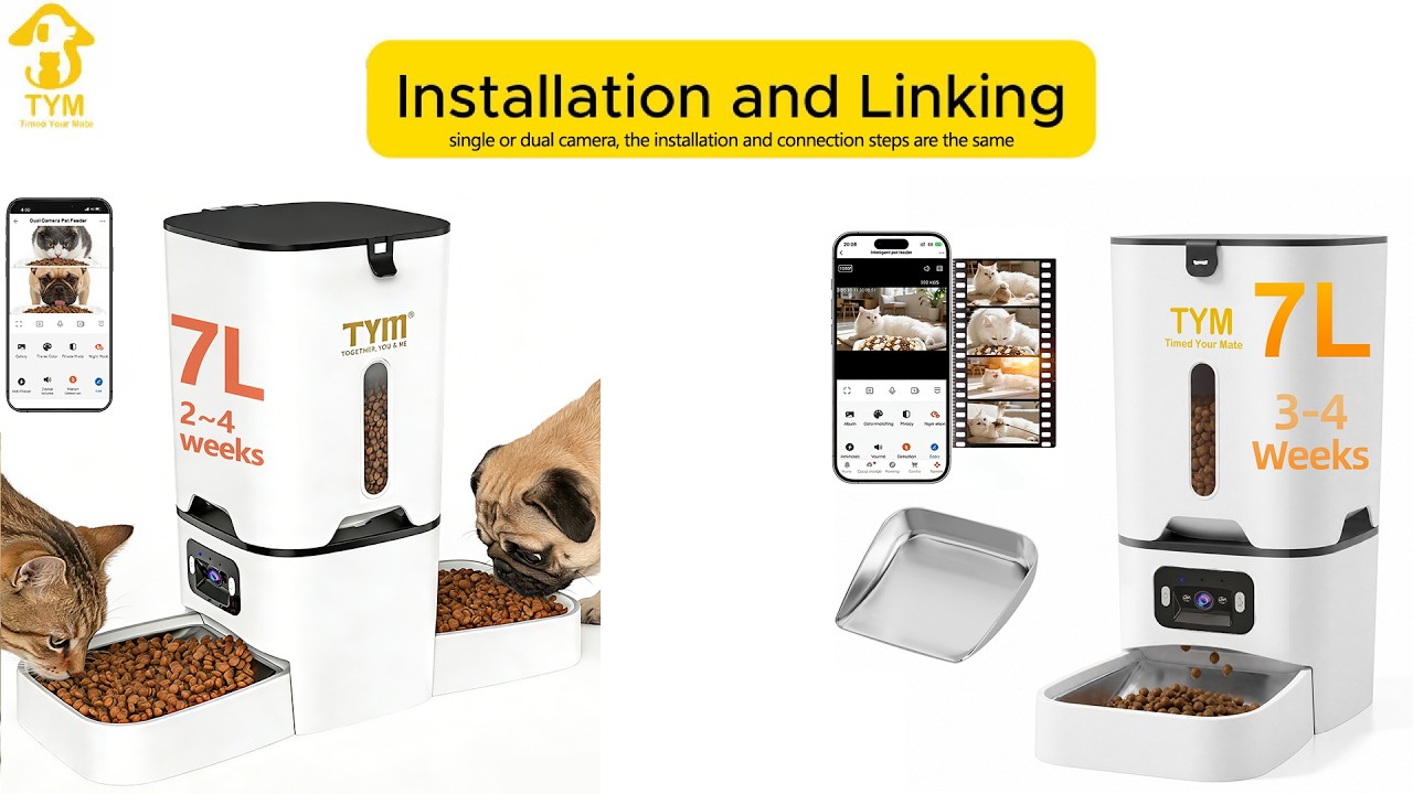 Automatic Cat Feeder with Camera Installation and Linking