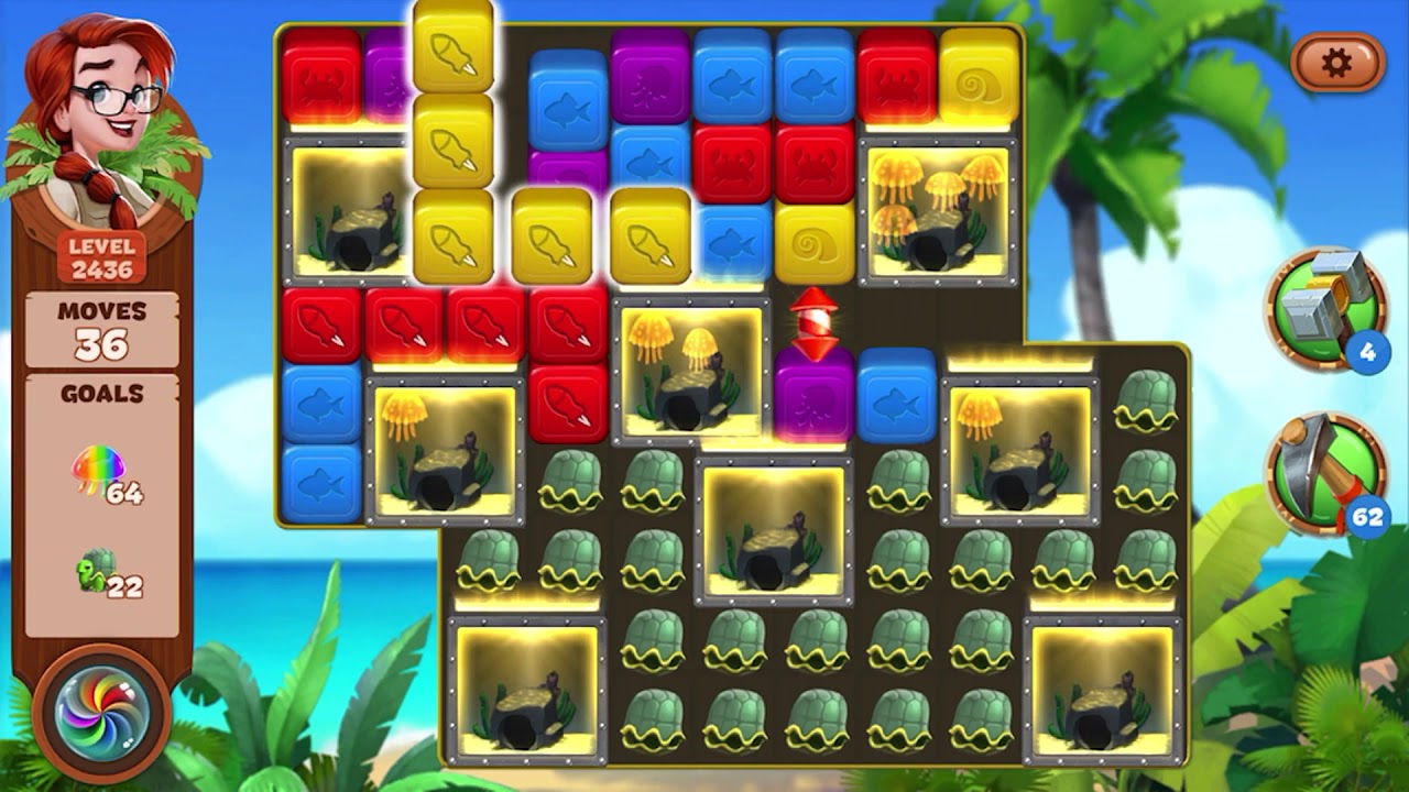 Lost Island Blast Adventure Level 2436 NO BOOSTERS - A S GAMING ✔️