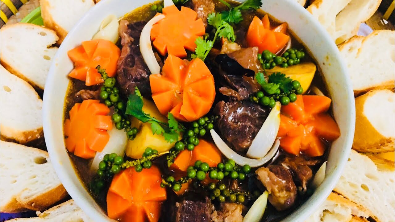 Bò Hầm Tiêu:Cách Làm Bắp Bò Hầm Tiêu Xanh Mềm Ngon Không Hôi Mùi Bò 127