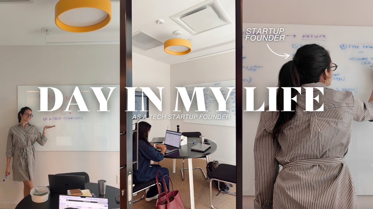 This is what a startup founder's day REALLY looks like ☕💻📈 office day, meetings, and customers