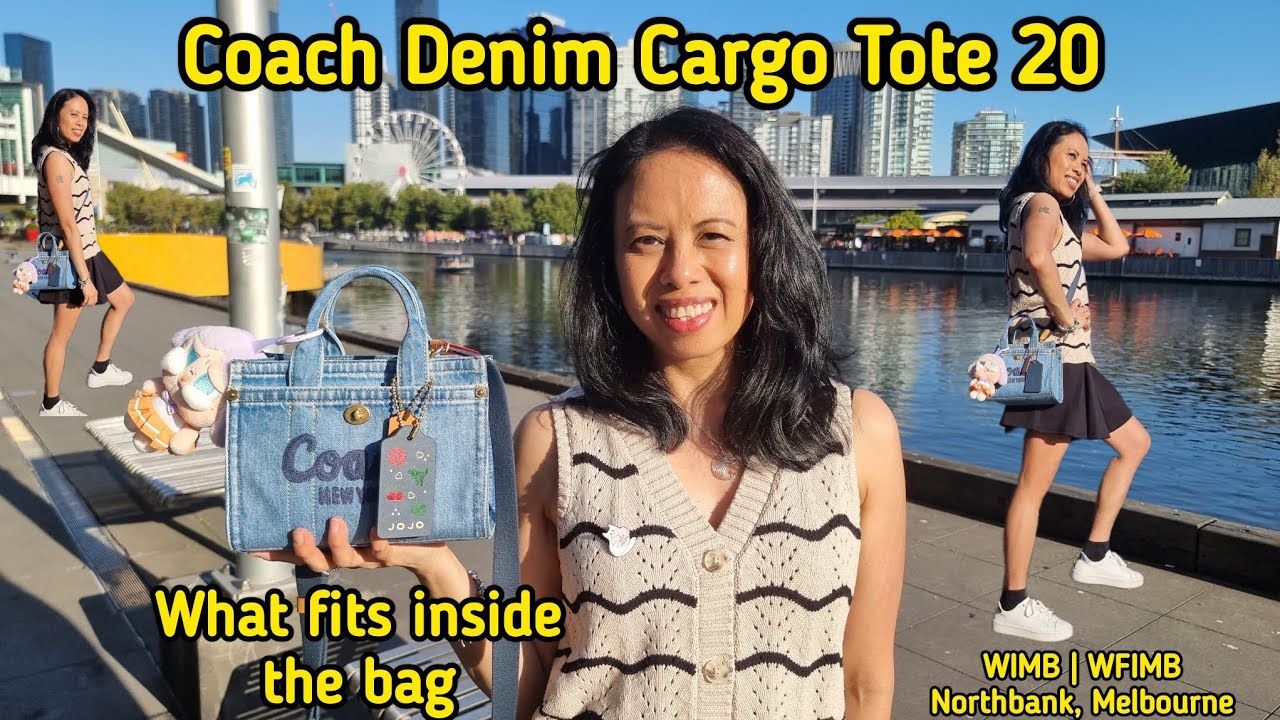 Coach Denim Cargo Tote 20 - What fits inside the Cargo Tote 20 - This little beauty packs a  punch 💙