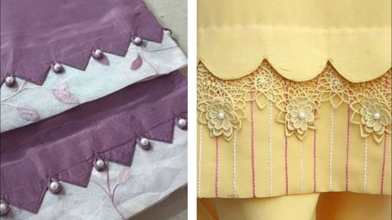 Trending tissue Daman Design for girl dresses #stitchingfever💕