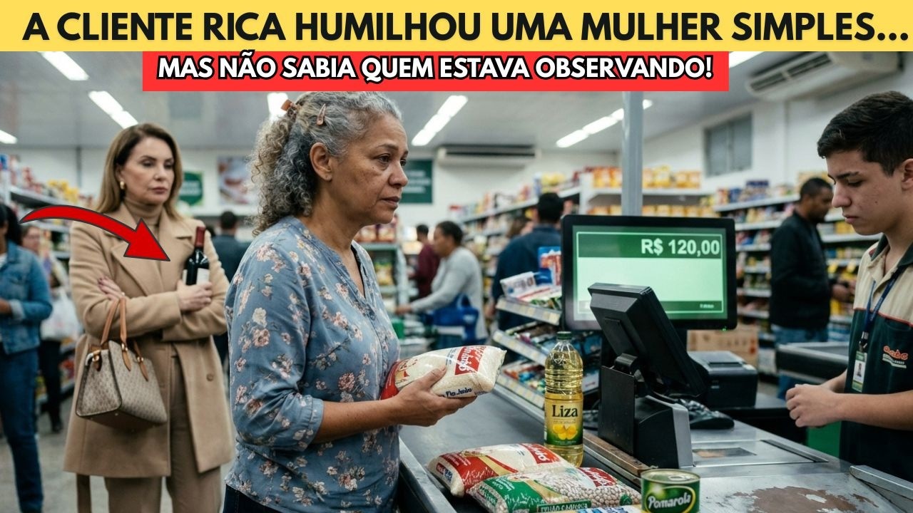 A Cliente Rica Humilhou Uma Mulher Simples… Mas Não Sabia Quem Estava Observando!