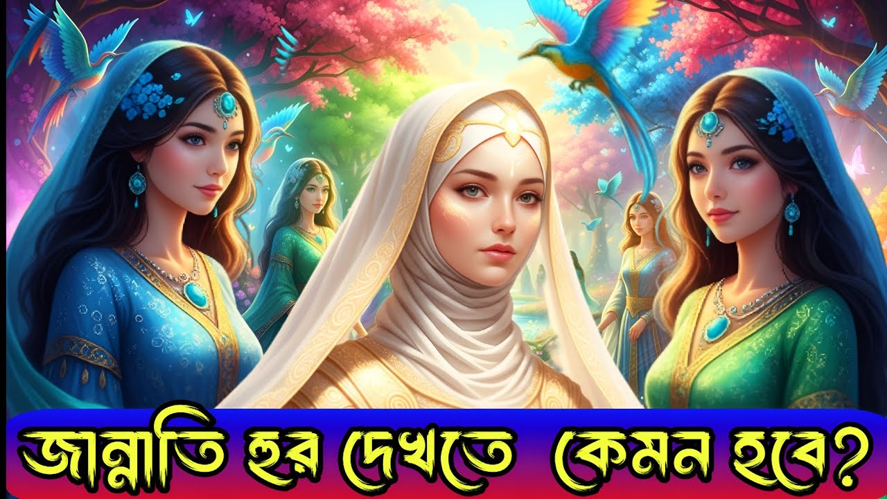 জান্নাতি হুর কেমন হবে? জান্নাতি হুরের বর্ণনা | সর্বনিম্ন জান্নাতি পুরুষ কেমন হুর পাবে|Islamic Story 