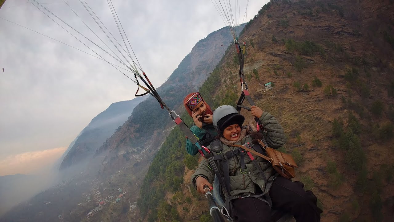 First time paragliding in Manali !!!