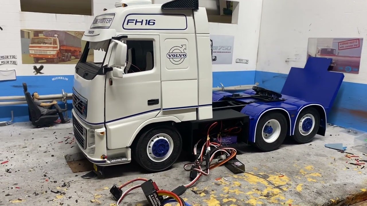 Volvo fh16 Tamiya 1:14 Lichttest 💡, 6x2 tuning занимаюсь проводкой ⚡️ 