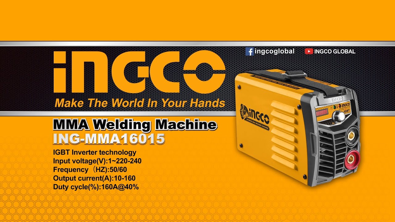POSTE A SOUDER INVERTER + ACCESSOIRES 160A-220V    ING-MMA16015